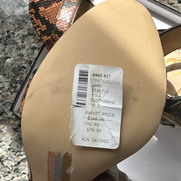 Sam Edelman new in box leather sandals, size 10. Tried, but never worn out. - Picture 5 of 6